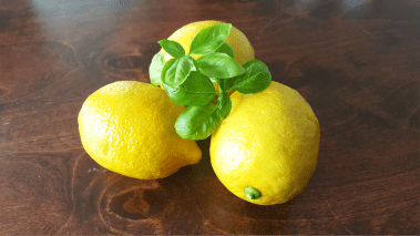 Lemons and basil